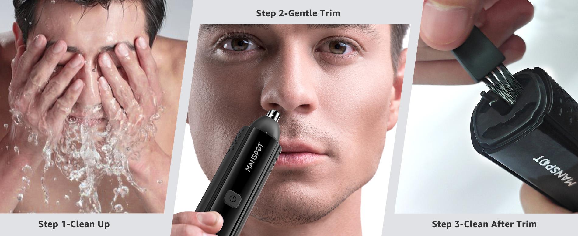 MANSPOT Nose & Ear Hair Trimmer for Men, 10000-RPM Electric Nose Trimmer for Men with Vacuum Cleaning System, IPX7 Waterproof, USB-C Charge, 90min Runtime,Magnetic Detachable Blade Head,Easy to Clean MANSPOT Nose & Ear Hair Trimmer for Men, 10000-RPM Electric Nose Trimmer for Men with Vacuum Cleaning System, IPX7 Waterproof, USB-C Charge, 90min Runtime,Magnetic Detachable Blade Head,Easy to Clean
