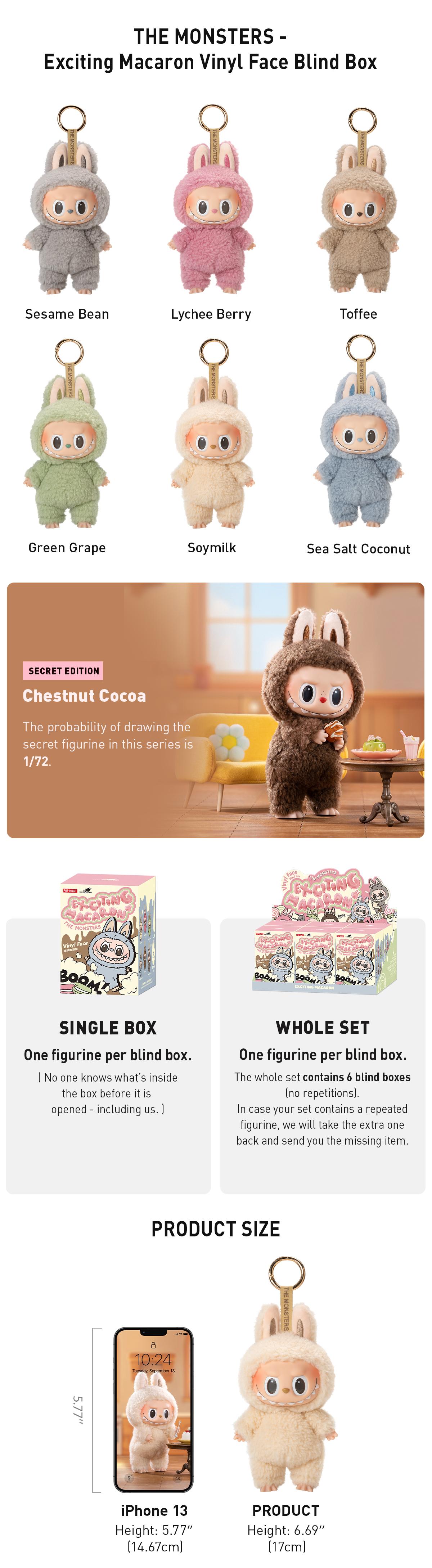 POP MART THE MONSTERS - Exciting Macaron Vinyl Face Blind Box, Labubu Collectible Toys-2.0