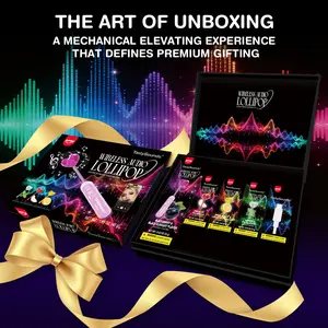 AMOS Wireless Audio Lollipop Gift Box – Bone Conduction Music Candy, Multi-Flavor Variety Pack, Rechargeable Singing Lollipop, Unique Tech Sweet for Parties & Gifts Pre-Sale