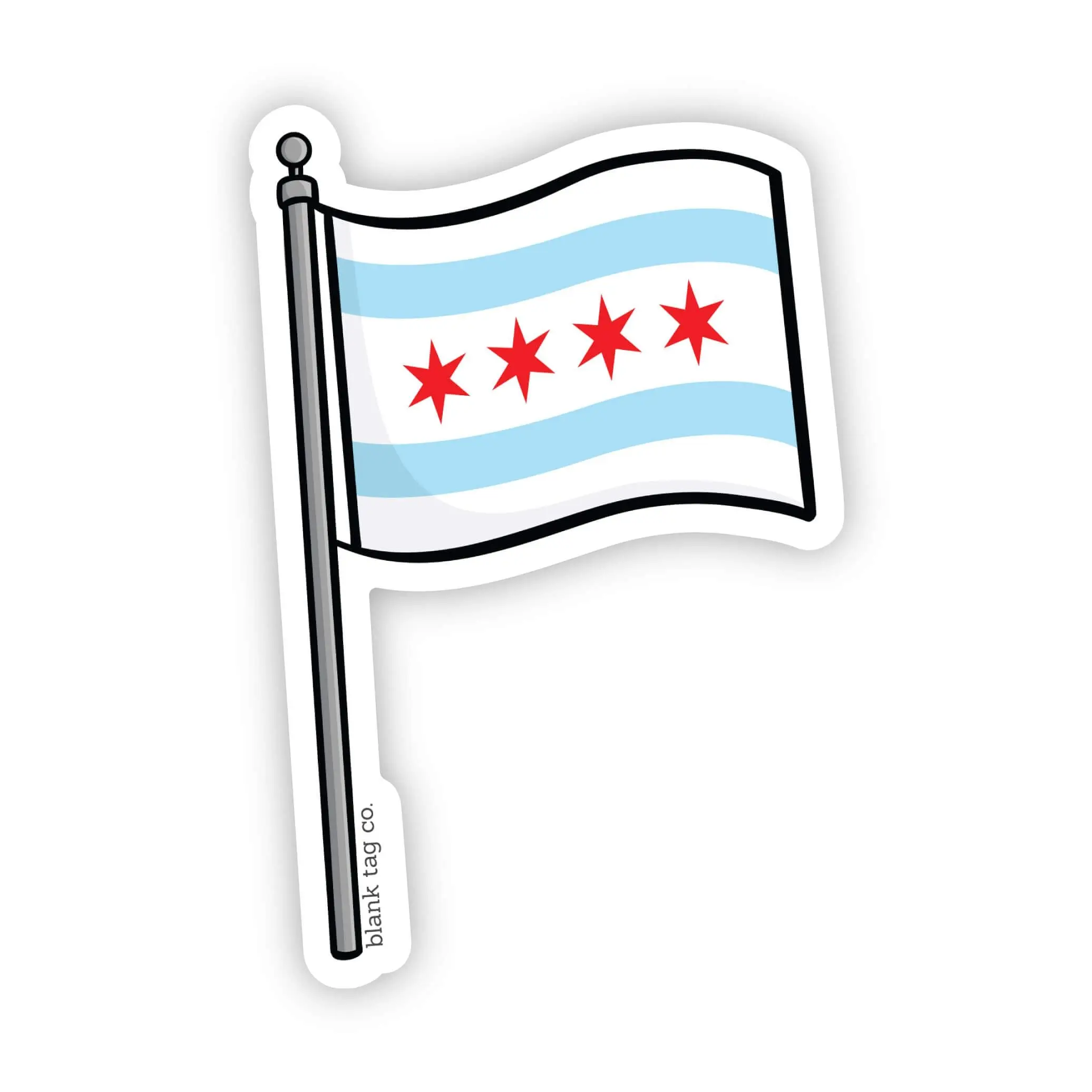 Blank Tag Co.® Waterproof Sticker - Chicago Flag
