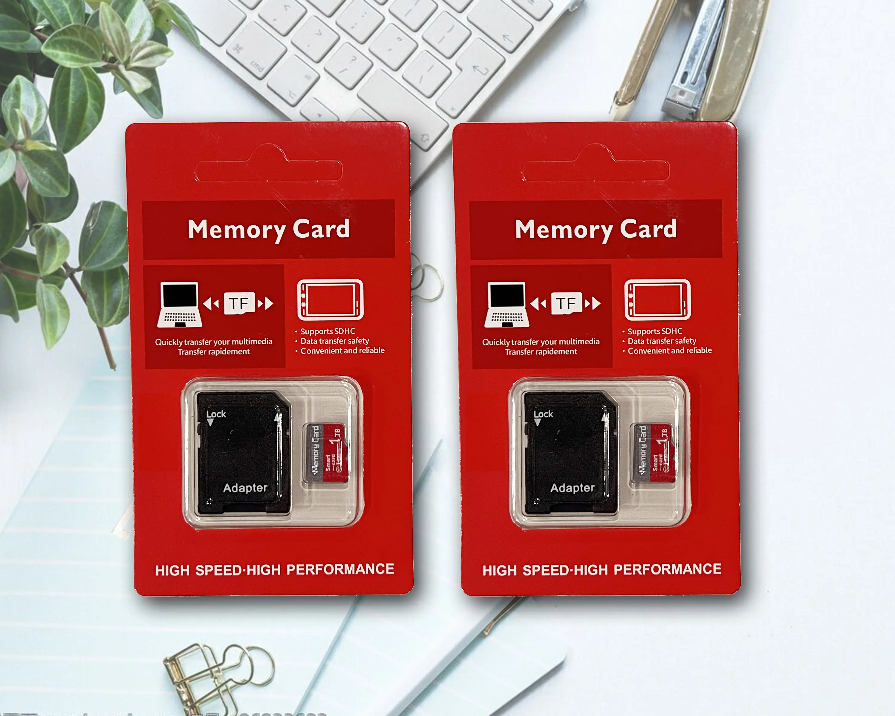 SDXC  1TB x 2-Pack Memory Card w. Adapter – Flash Storage for Cameras & Digital Device