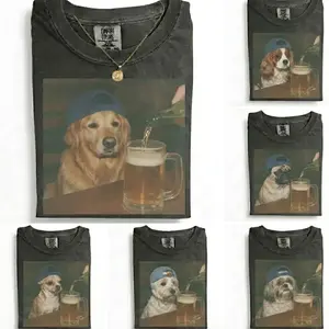 Comfort Colors 50+ Dog Breeds Available Beer Shirt, Vintage 90s Funny Edgy Dog Meme Tee, Unisex Fit Design, Casual Streetwear, Gift for Dog Lovers