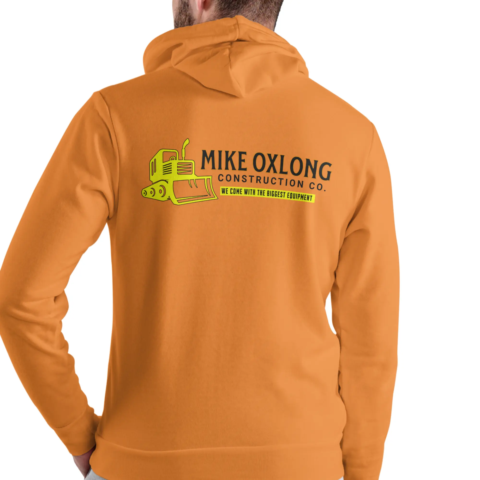 MIKE OXLONG CONSTRUCTION HOODIE Long-Sleeve Casual Pullover Sweatshirt - Unisex Workwear Hoodie Top for Construction Work, Menswear Essential