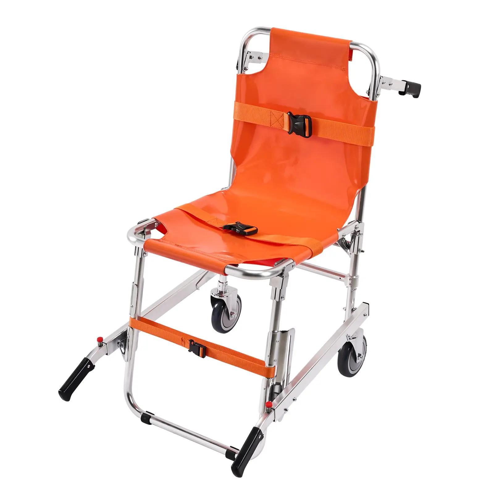 【SummerFinds】VEVOR EMS Stair Chair, 350 lbs Load Capacity, Foldable Aluminum Emergency Stair Climbing Wheelchair with 2 Wheels, Portable Stair Lift Chair Ambulance Firefighter Evacuation Use for Elderly, Disabled Healthcare Tool