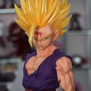 Dragon Ball Super Saiyan 2 Teen Gohan Statue | Cell Games Battle Damage Purple Outfit - Anime PVC Figure Collectible Figurine Display
