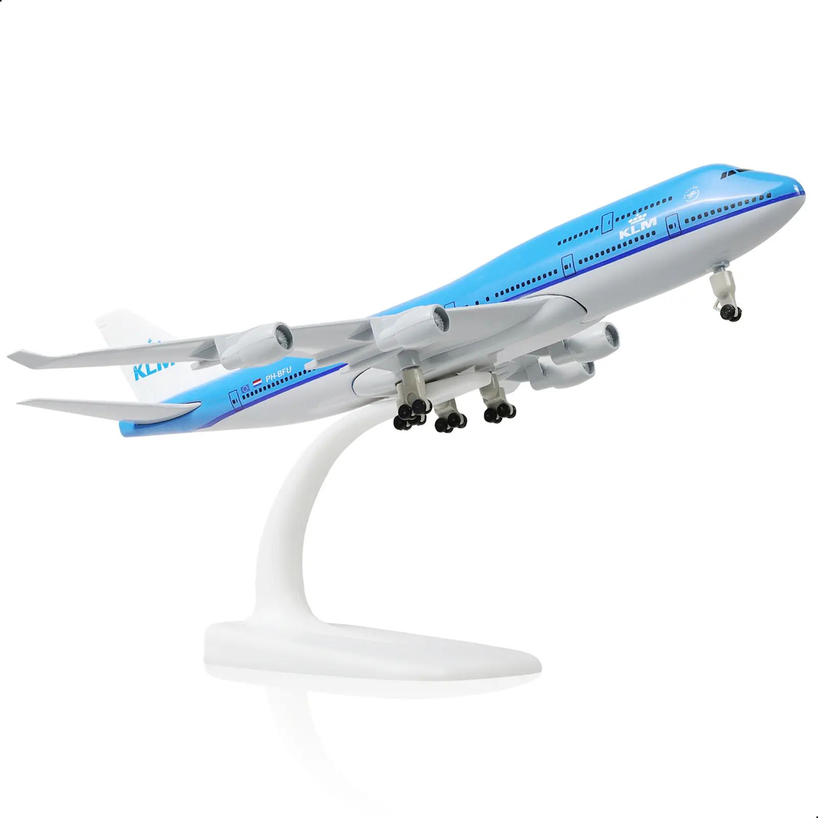 747 NL-KLM Airplane Model Kits -1/300 Boeing 747 Diecast Metal Model Plane for Adult (with Stand) Airlines Model for Aviation Enthusiasts Gifts or Display Collections -8 inches L Model Aircraft