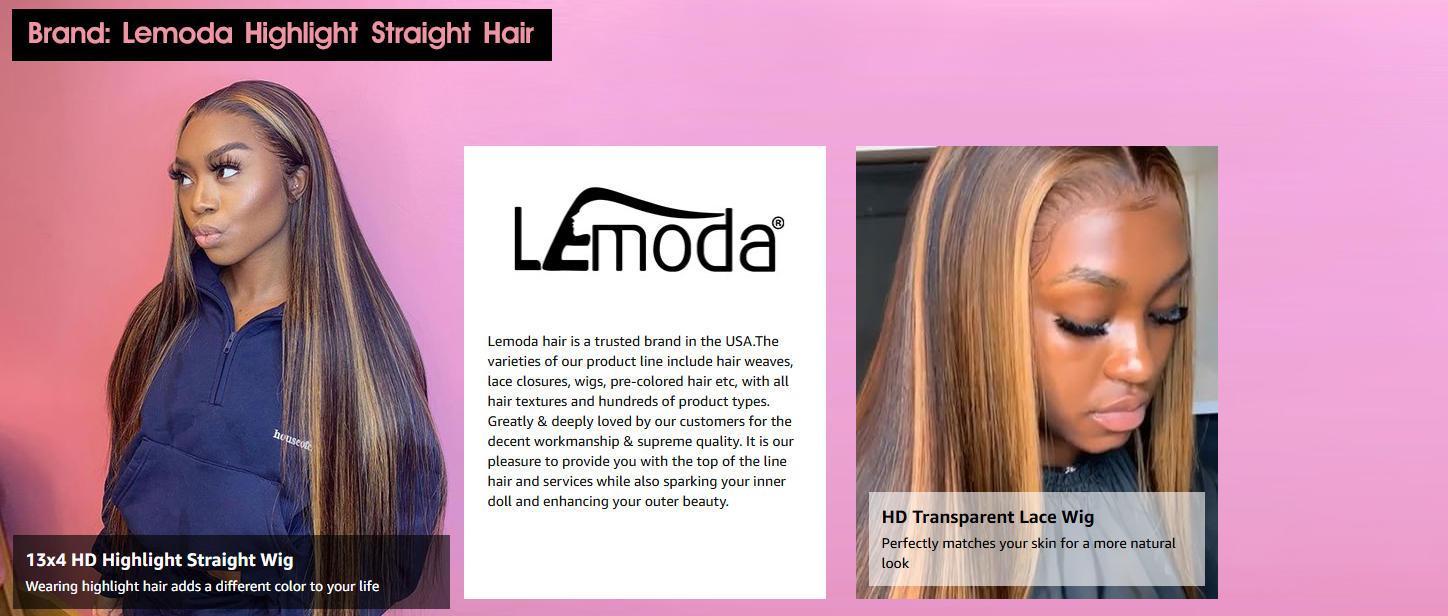【Lemoda Outlets Deals】Lemoda Outlet Deal Highlight Straight Human Hair Lace Front Wigs 13x4 Ombre 4/27 Lace Frontal Wig 12A 180 Density Virgin Human Hair Wigs Pre Plucked 【Lemoda Outlets Deals】Lemoda Outlet Deal Highlight Straight Human Hair Lace Front Wigs 13x4 Ombre 4/27 Lace Frontal Wig 12A 180 Density Virgin Human Hair Wigs Pre Plucked
