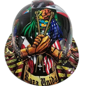 Mexican American Raza Unida - Custom Hydro Dipped Full Brim Hard Hat