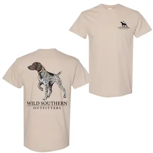 Wild Southern Outfitters Hunting Dog T-Shirt, German Shorthaired Pointer Shirt, 2-Sided Graphic Tee, Casual Wear, Country Clothing for Men and Women