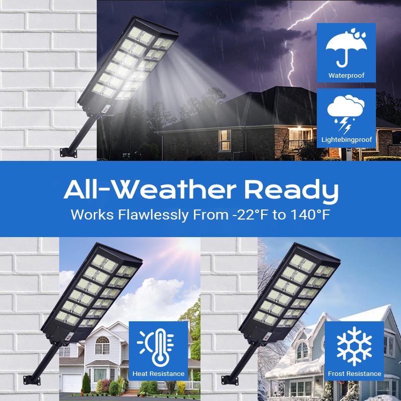 Solar Street Light Outdoor,Super Bright Flood Lamp, 3 Modes Motion Sensor Security Light for Yard Garden Road Garage, Solar Lights Outdoor Wall/Pole Mounted with Remote, IP65 Waterproof