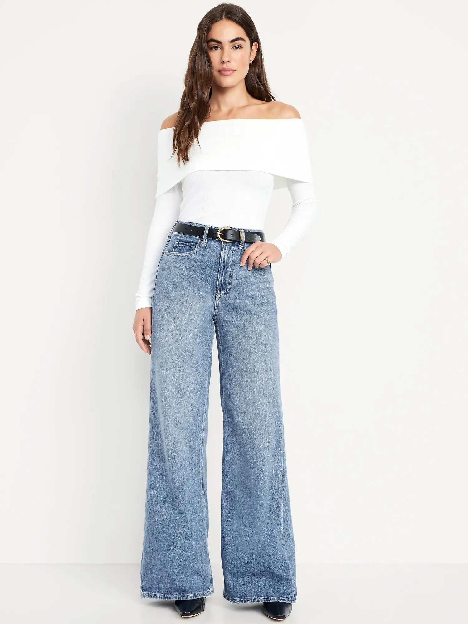 Old Navy Women's Extra High-Waisted Super Wide-Leg Jeans