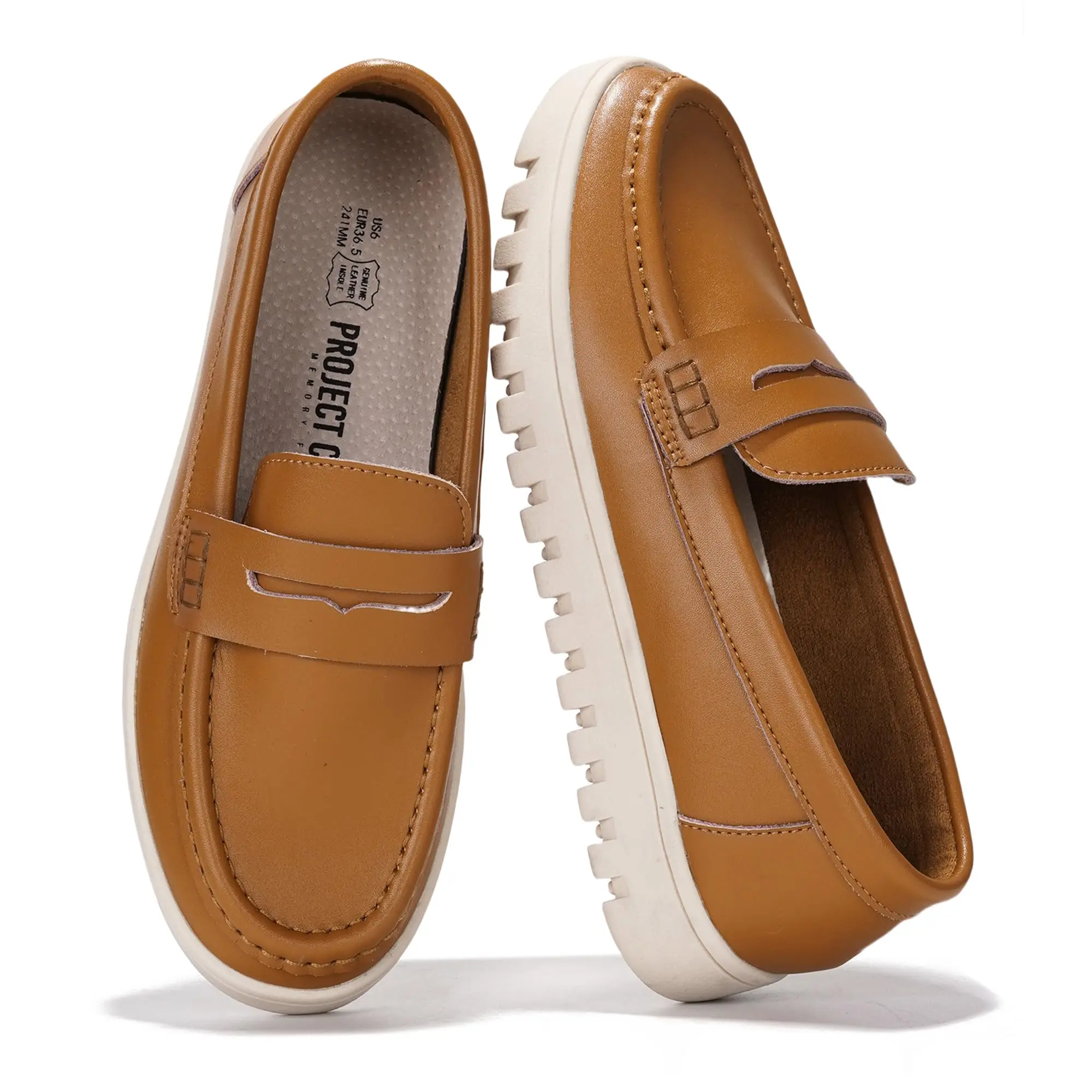 Project Cloud Women's | Genuine Leather Loafers | ProjectPlush | Lightweight | Non-Slip - Filide-1