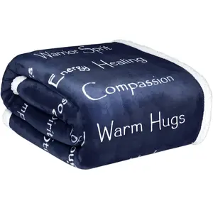 Compassion Blanket - Strength Courage Super Soft Warm Hugs, Get Well Gift Blanket Plush Healing Thoughts Positive Energy Love & Hope Valentine's Day gift
