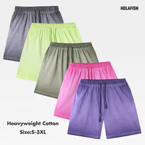 Holafish Women's Heavyweight Cotton Shorts 7" Inseam Casual Vintage Washed Shorts Loose Fit- Trendy High Quality Streetwear with Side Pockets for Daily Wear Mid-thigh Shorts