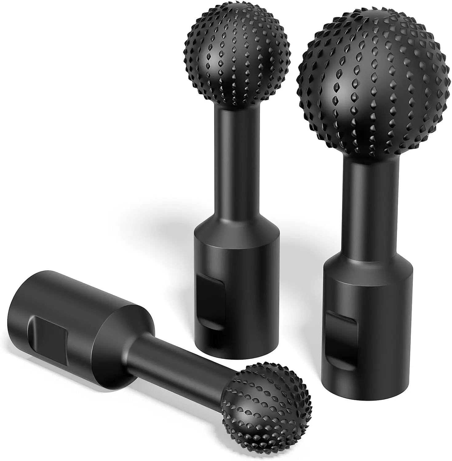 3PCS Ball Gouge Angle Grinder Attachment - Steel Spherical Grinding Heads, 360° Rotatable Burr, Abrasive Teeth, Compact Design for Precision Grinding, Woodcarving, Sculpture Crafting, Carving Bowls (Log Crafting)