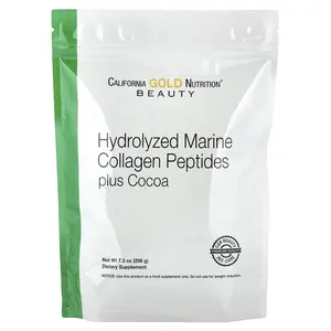 California Gold Nutrition Hydrolyzed Marine Collagen Peptides with Cocoa, 7.3 oz (206 g)