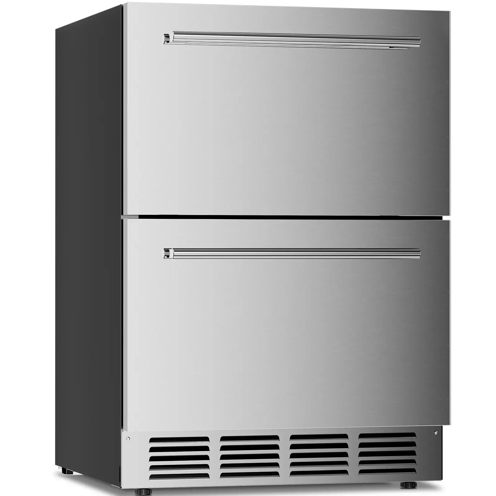 Antarctic Star 4.9 Cu. Ft. Built-in Under-Counter Drawer Refrigerator - Stainless Steel Door, Fast Cooling, Low Noise for Home Use