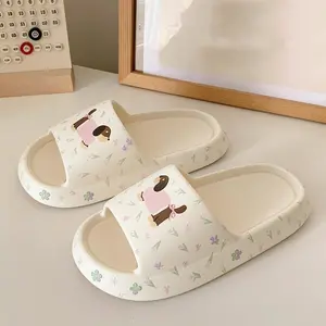 Women Slides Bathroom Shower Shoes - Non Slip House Slippers - Lightweight Beach Sandals