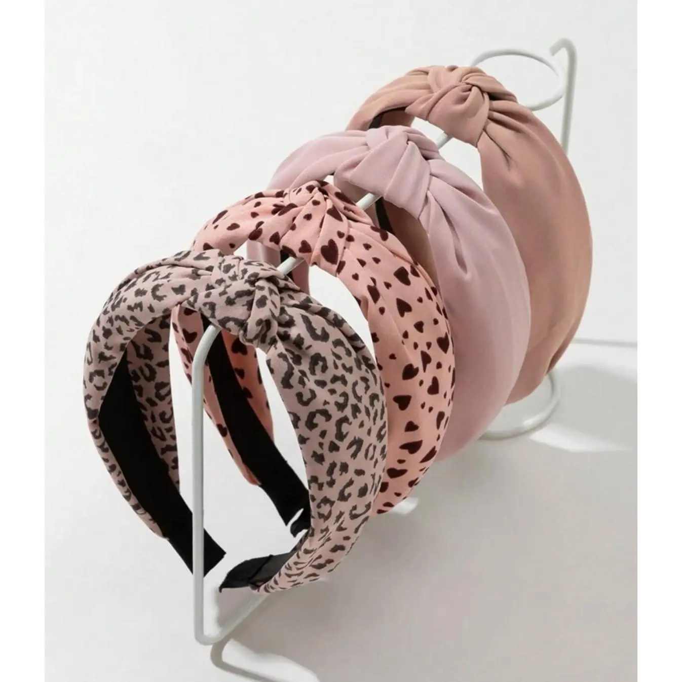 Pink Heart Leopard Head Band