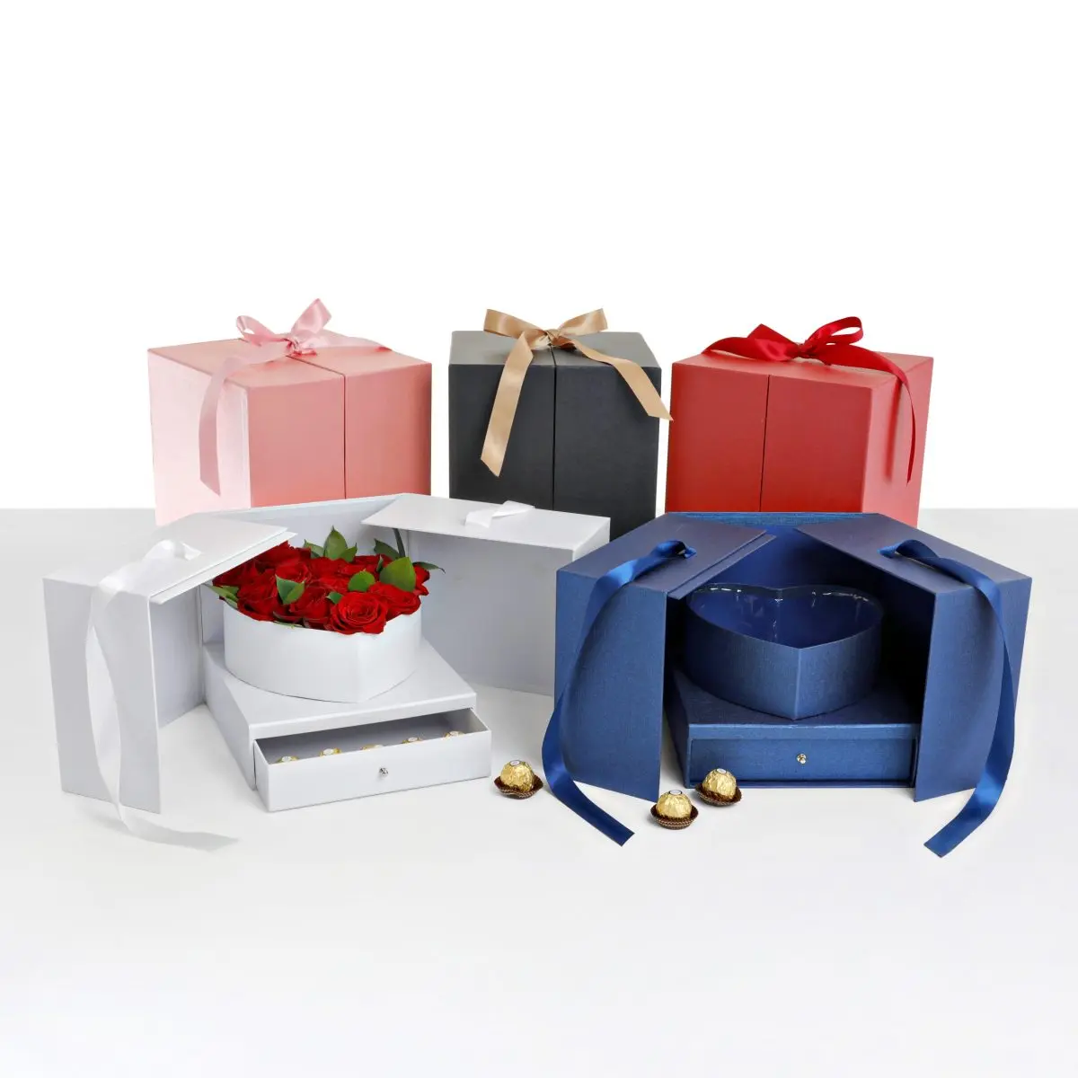 Large Square Surprise Flower Box - Various Colors | W7777