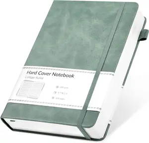 Lined Journal Notebook for Women Men 320 Pages 100 Gsm Paper Thick Journaling Notebooks A5 Leather Journals for Writing Hardcover Journal Supplies for Work Note Taking Diary, 5.7x8.3 In, Green