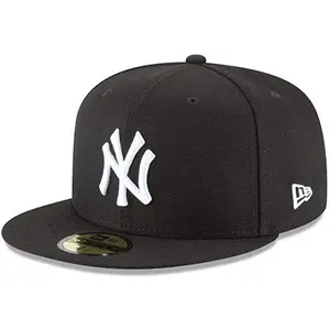 New Era 59Fifty Hat MLB Basic New York Yankees Black/White Fitted Baseball Cap -7