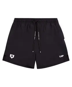 PITCHERS ONLY LHP Training Shorts - Black, Drawstring Waistband, Comfortable Fit, Designed for Lefthanded Pitchers - Baseball