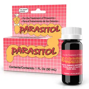 Parasitol Oral Suspension with Pyrantel Pamoate, Liquid Formula for Ages 2+, 2 fl oz, (1 Pack)