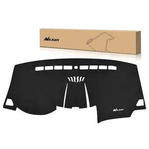 Nilight Dash Cover for Ford Edge 2015-2024, Custom Fit Suede Dashboard Mat Non‑Slip Sunshade Glare Protector Interior Accessories Black