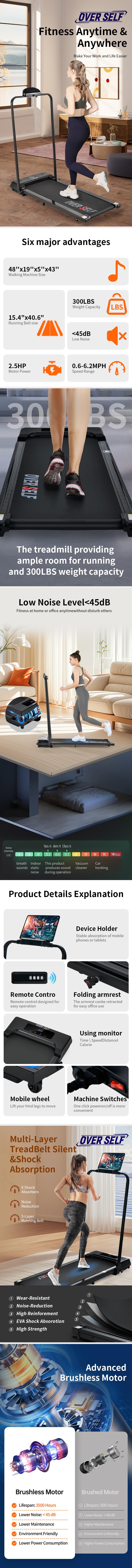 OVER SELF 2-in-1 Walking pad treadmill with Remote Control, Low Noise, Portable folding Design treadmill for Home gym, Indoor Exercise Equipment, workout machine,caminadora Black Friday Deals OVER SELF 2-in-1 Walking pad treadmill with Remote Control, Low Noise, Portable folding Design treadmill for Home gym, Indoor Exercise Equipment, workout machine,caminadora Black Friday Deals