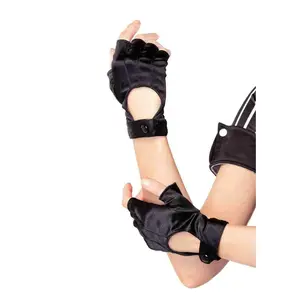 Fingerless Motorcycle Gloves with Velcro Strap