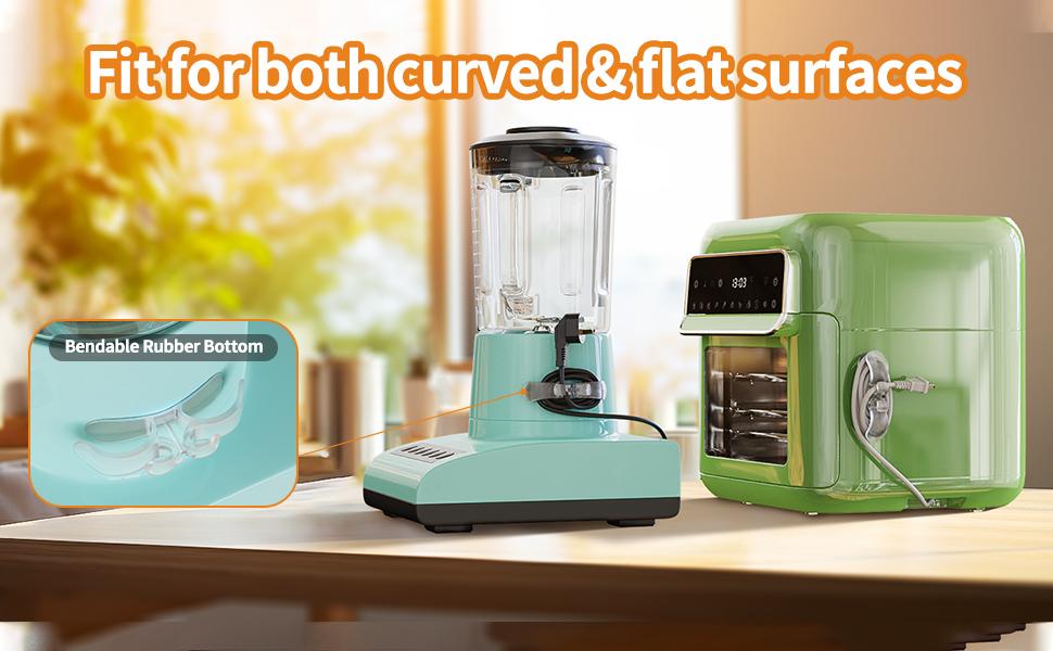 6-Pack Cord Organizer for Appliances Upgraded Appliance Cord Organizer Stick On Appliance Wire Organizer Cord Wrapper for Kitchen Appliances Mixers Coffee Maker Pressure Cooker Transparent Durable Silicone