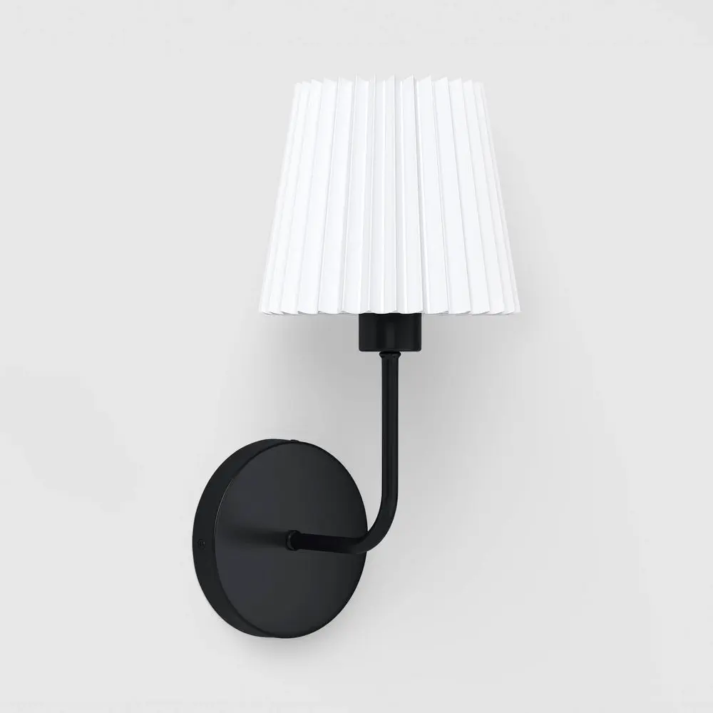 Wall Sconce with Rechargeable LED Bulb and Remote Black - Room Essentials