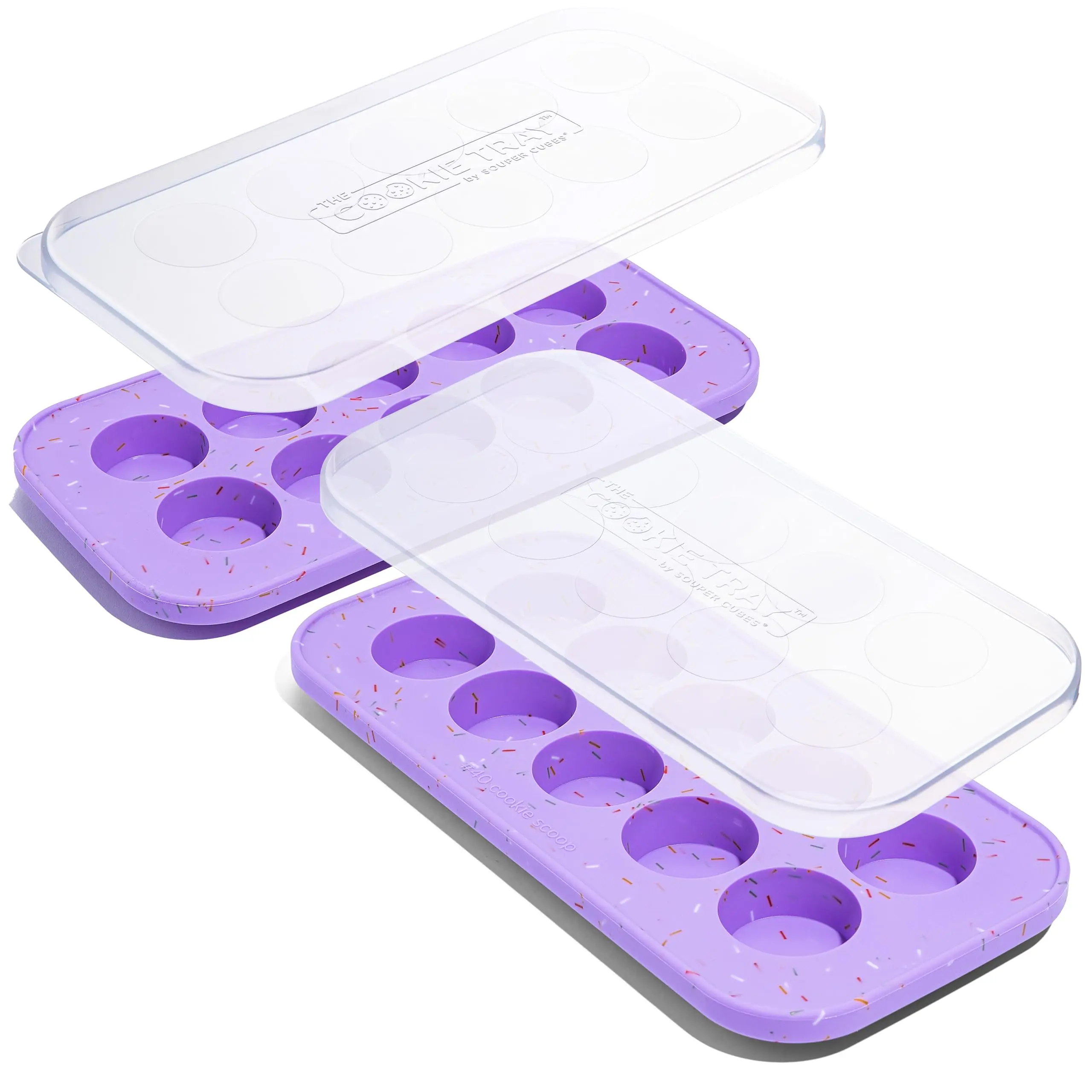 Souper Cubes Silicone Cookie Dough Freezer Containers, 2-Pack | Cookie Dough Freezer Trays, Oven & Microwave Safe, Perfect for Freezing Cookies, Mini Egg Bites, Peanut Butter Cups and More, Kitchen Must Haves