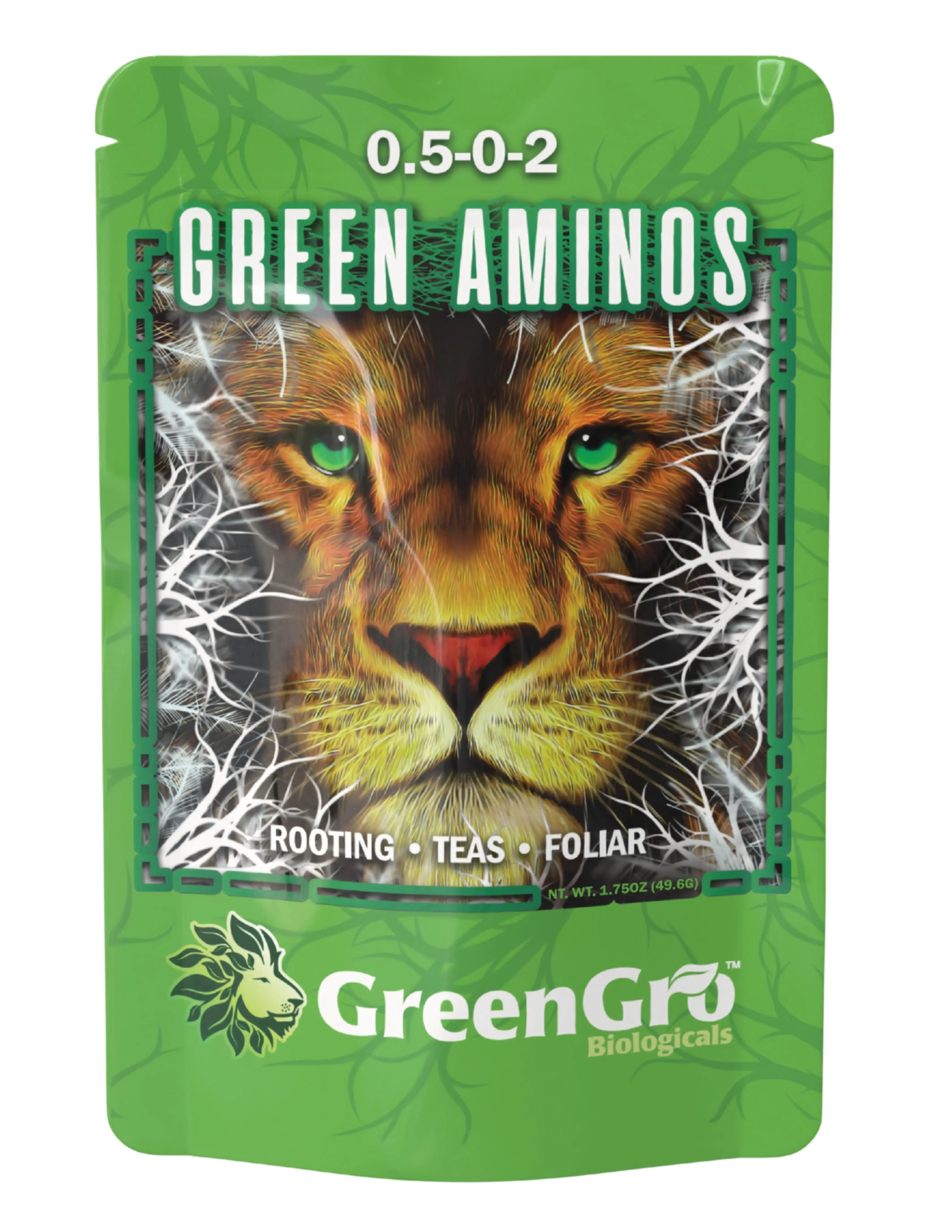 GreenGro Green Aminos Sample Garden Fertilizer - 0.5-0-2 Natural Amino Mix, Nutrient Solution, Plant Growth Aid for Strong Roots, Rooting Tea Ready & Foliar Feed Use Concentrate Liquid, Garden Fertilizers, Plant Nutrient Concentrate