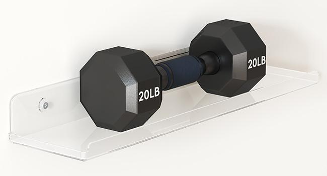 Lifewit Floating Shelves for Wall, Acrylic Shelf, Room Decor Bookcase/Vinyl Record/Photo/Picture in Bedroom, Living Room, Bathroom, Kitchen Storage Hanging Installation