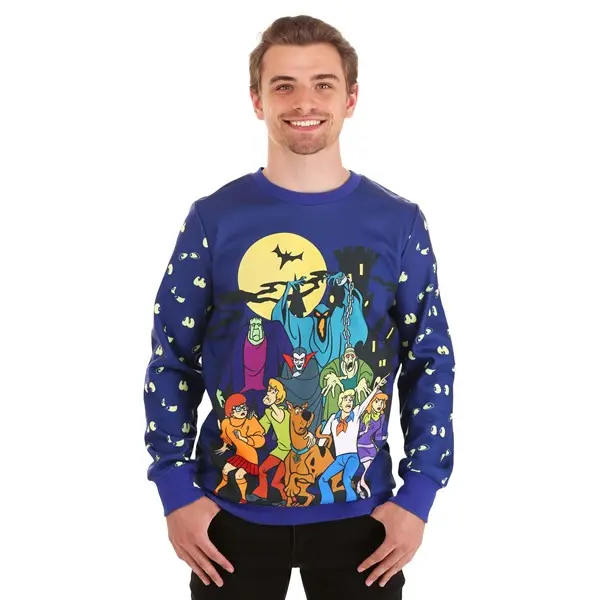 Scooby-Doo Glow-in-the-Dark Adult Halloween Sweatshirt