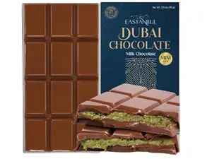 Dubai Chocolate Bar Pistachio, 2.5oz Mini Treat, Premium Pistachio Dubai Chocolate Bar, Viral Candy with Shredded Phyllo Dough, Knafeh, Gift Box