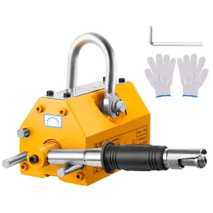【FathersDayGift】VEVOR Magnetic Lifter, 220 lbs/100 kg Pulling Capacity, 2.5 Safety Factor, Neodymium & Steel, Lifting Magnet with Release, Permanent Lift Magnets, Heavy Duty Magnet for Hoist, Shop Crane, Block, Board