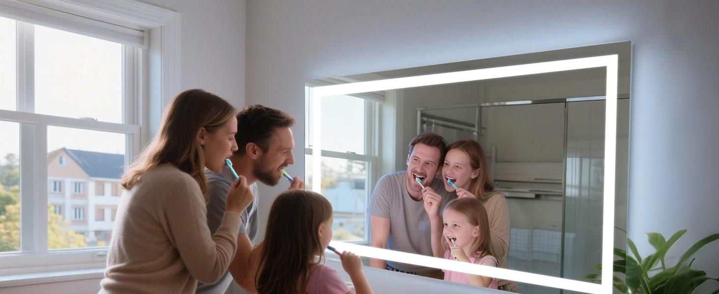 GLITGATE LED Bathroom Mirror, LED Wall Mirror, Polished Glass Finish, 3 Color Modes Dimmable, CRI90+, Anti-Fog, Memory Function, Wall Mounted (Horizontal/Vertical), Perfect for Washing, Shaving, and Makeup. GLITGATE LED Bathroom Mirror, LED Wall Mirror, Polished Glass Finish, 3 Color Modes Dimmable, CRI90+, Anti-Fog, Memory Function, Wall Mounted (Horizontal/Vertical), Perfect for Washing, Shaving, and Makeup.