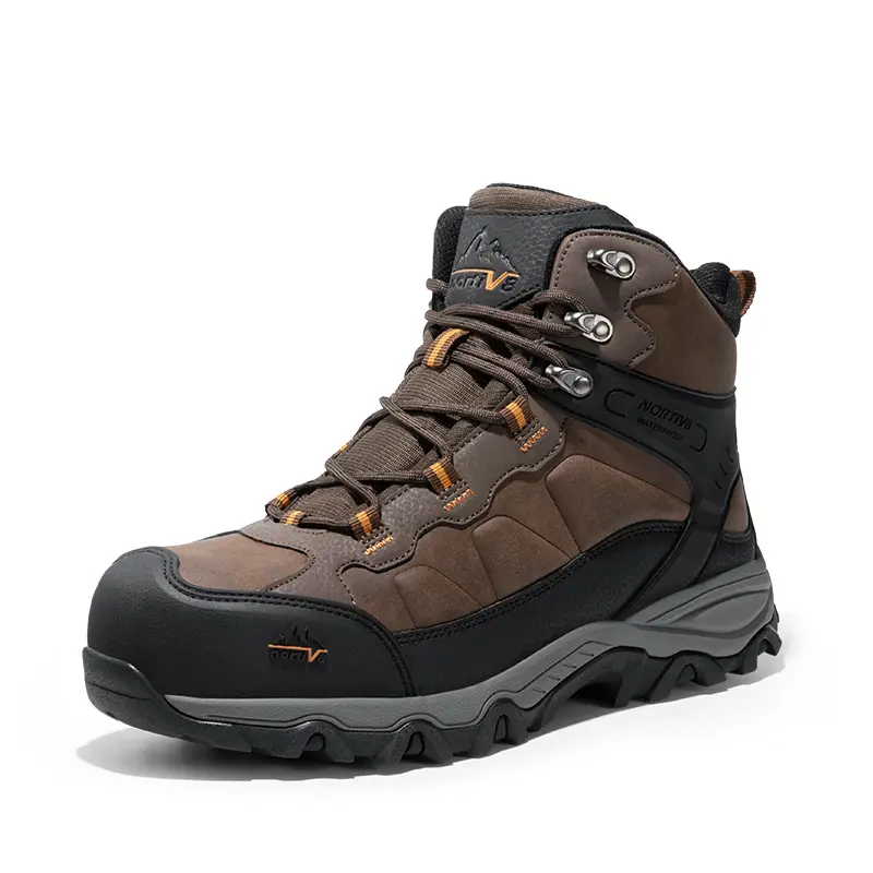 NORTIV 8 Men's Wide Steel-Toe Lace-Up Work Boots - Breathable, Oil-Resistant, Supportive Leather Safety Footwear with Non-Slip Rubber Sole for Construction Workers (Multicolor), Shoe, Work Protective Shoes, Work & Safety Footwear tiktokshopbacktoschool