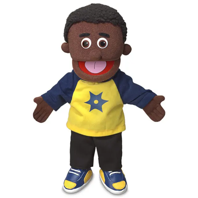 Jordon, Boy Puppet, Black (14")