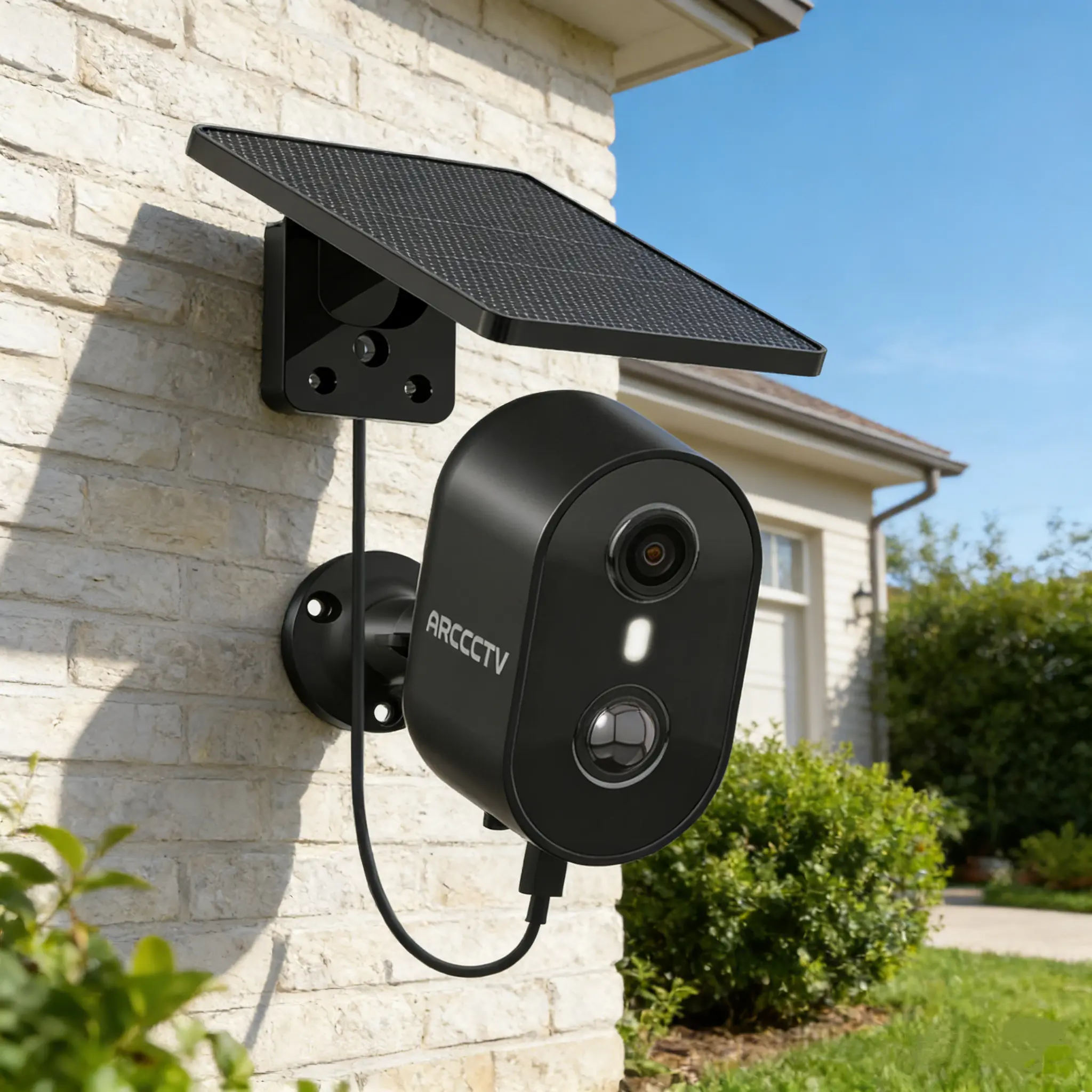 ARCCTV 2K Battery Outdoor CCTV Security Camera - 2304x1296 Resolution, 2.4G/5G Wi-Fi, PIR Motion Detection, 2-Way Talk, IP65 Waterproof, Wall Mount, Micro SD Support, Night Vision