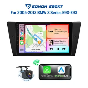 EONON Car Stereo for BMW 3 Series 325i, 328i, 330i, 335i (E90, E91, E92, E93) 2005-2013, BMW M3 2007-2012, Wireless CarPlay & Android Auto Car Radio, 9" Android 13/14 Touchscreen Head Unit, Bluetooth, GPS, Wi-Fi, Sub, SWC, Jumpstart Sale - E90X7
