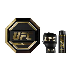 UFC Takedown - Cologne for Men and Body Spray Set - Marine Amber Perfume for Men with Mint Pepper Patchouli Notes - Long Lasting Scent - 2 Pc