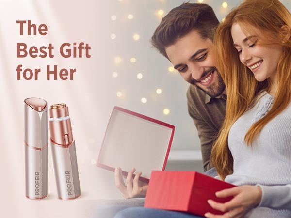 PROFEIR Facial Hair Removal for Women: Electric Hair Remover,Rechargeable Trimmer Comfort Painless face Razor for Chin Upper Lip Peach Fuzz with Light