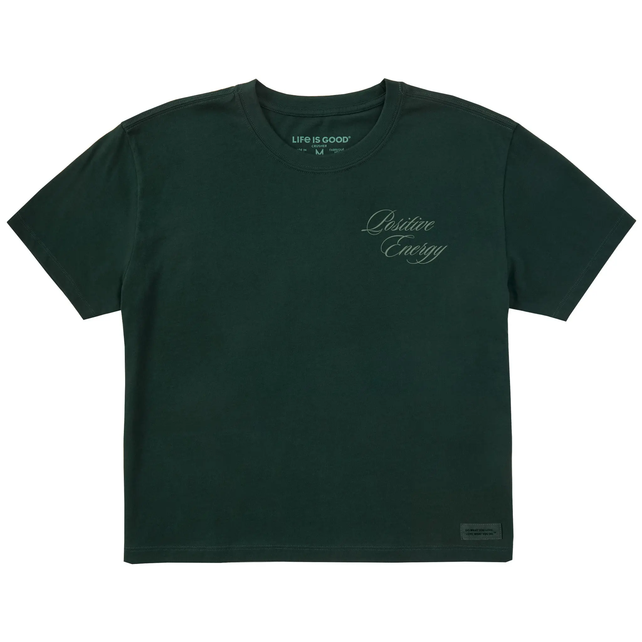Women's Positive Energy Script Short Sleeve Crusher Boxy Tee