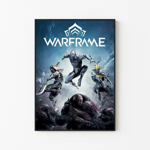 [Gaming Collection - Sale Up To 40%] [Unframe] Warframe Game Cover Poster, Sci-Fi Ninja Action Wall Art, Futuristic Combat Artwork, Gaming Room Decor, Fan Gift