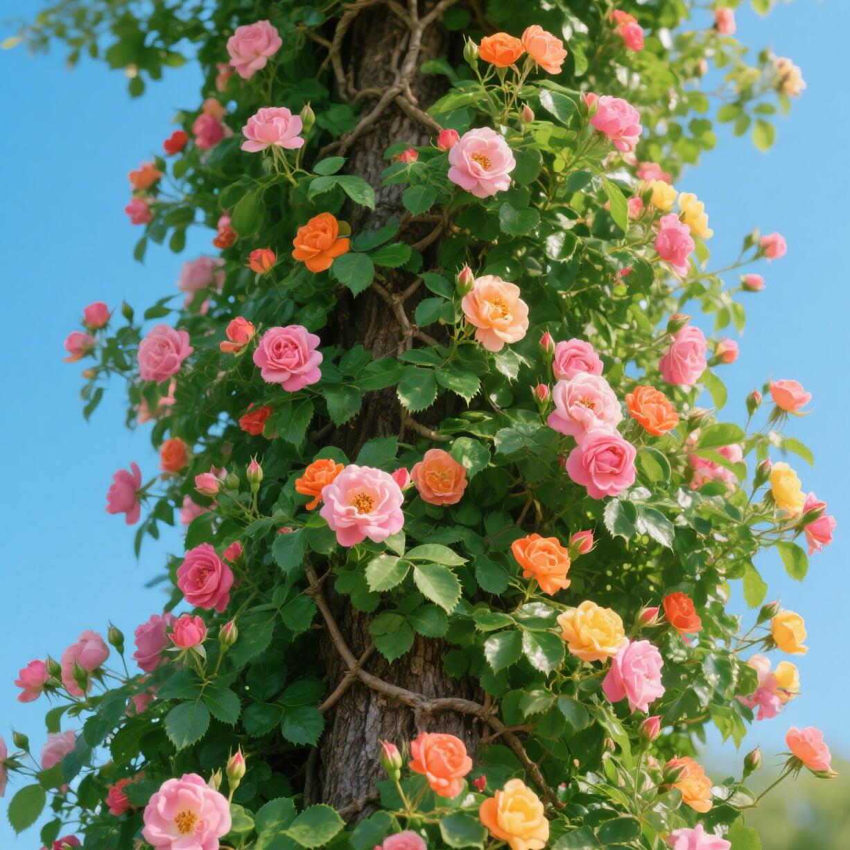 200 Pcs Climbing Rose  Seeds for Planting Outdoor-Perennial Rare Rose Flowers Plant for Your Grarden Home