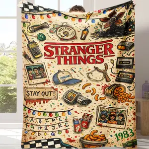 Countdown Sale! Stranger Things Fandom Flannel Blanket – Cozy Up Like Hawkins!Find Him (and Comfort) on This Stranger Things Blanket! A gift suitable for fans, friends and children Suitable for use in offices, sofas, and travel settings, etc.